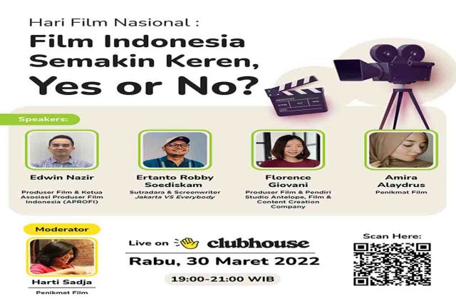 Para Pakar Film Indonesia Diskusi Asik di Clubhouse