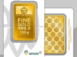 Harga Emas Antam Hari Ini Anjlok Rp7.000
