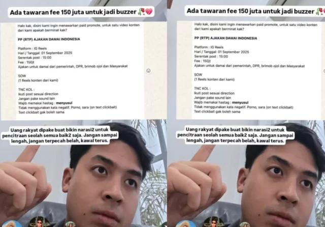 Jerome Polin Tolak Buzzer Rp150 Juta: Bongkar Tawaran Pemerintah