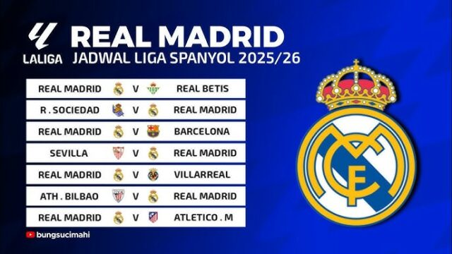 Jadwal Real Madrid 2025/2026: Lengkap