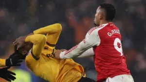 Arsenal Ditahan Imbang Wolverhampton, Gabriel Jesus Emosi Hingga Dorong Bek Lawan Usai Laga