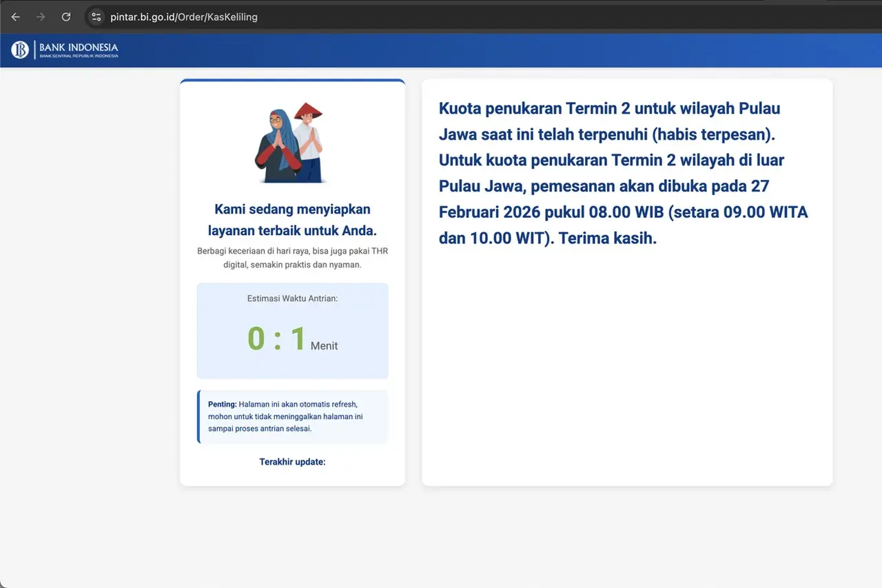 Bank Indonesia Umumkan Jadwal Penukaran Uang Baru SERAMBI 2026 di Luar Jawa via PINTAR BI Bank Indonesia Umumkan Jadwal Penukaran Uang Baru SERAMBI 2026 di Luar Jawa via PINTAR BI
