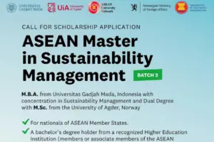 Beasiswa Penuh ASEAN Master in Sustainability Management Batch 3 Dibuka: Raih Dua Gelar dari UGM dan Norwegia