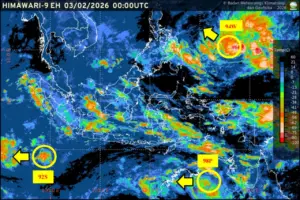 BMKG: Tiga Bibit Siklon Tropis Kepung Indonesia, Potensi Hujan Lebat dan Angin Kencang di Sejumlah Wilayah