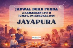 Jadwal Buka Puasa Jayapura 20 Februari 2026: Maghrib Pukul 17.59 WIT Menurut Data Kemenag