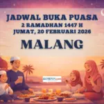 Jadwal Buka Puasa Kota Malang 20 Februari 2026: Waktu Maghrib Jatuh pada Pukul 17.56 WIB Hari Ini