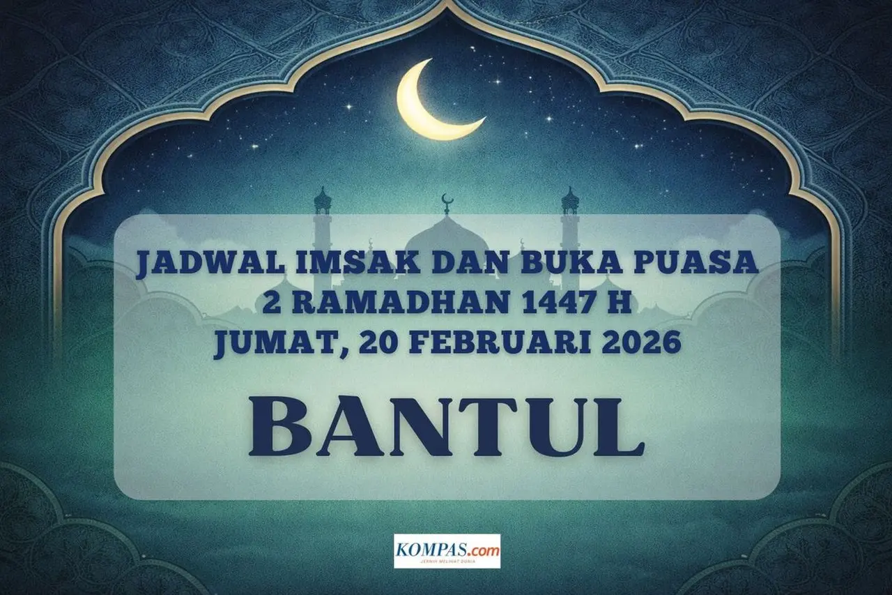 Jadwal Imsak dan Buka Puasa Kabupaten Bantul Hari Ini Jumat 20 Februari 2026 Lengkap dengan Doa