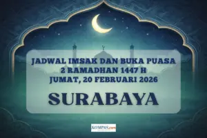 Jadwal Imsak dan Buka Puasa Surabaya 20 Februari 2026: Panduan Ibadah 2 Ramadhan 1447 H
