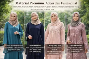 Jelang Lebaran 2026, Tren Gamis Abaya Soroti Material Premium dan Desain Praktis untuk Muslimah