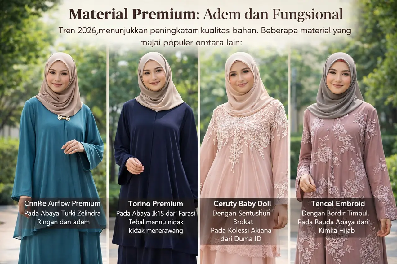 Jelang Lebaran 2026, Tren Gamis Abaya Soroti Material Premium dan Desain Praktis untuk Muslimah Jelang Lebaran 2026, Tren Gamis Abaya Soroti Material Premium dan Desain Praktis untuk Muslimah