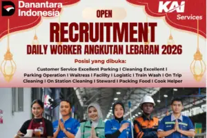KAI Services Buka Lowongan Kerja Daily Worker Angkutan Lebaran 2026: Simak Syarat dan 14 Posisinya