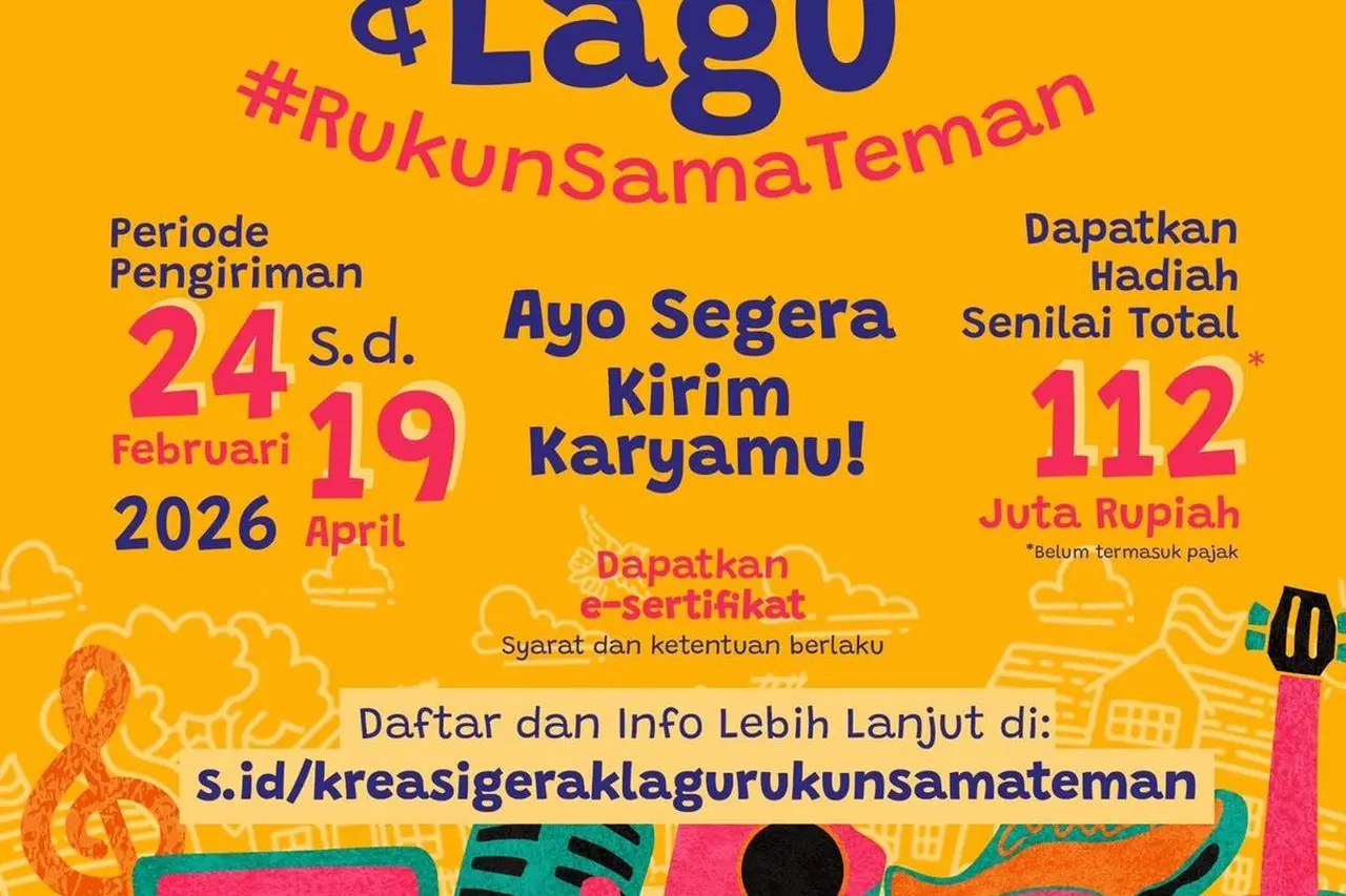 Kemendikdasmen Resmi Gelar Kompetisi Kreasi ‘Rukun Sama Teman’, Sediakan Total Hadiah Rp 112,5 Juta