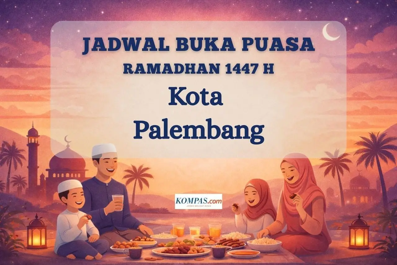Kementerian Agama Rilis Jadwal Buka Puasa Palembang 24 Februari 2026: Maghrib Tiba Pukul 18.23 WIB