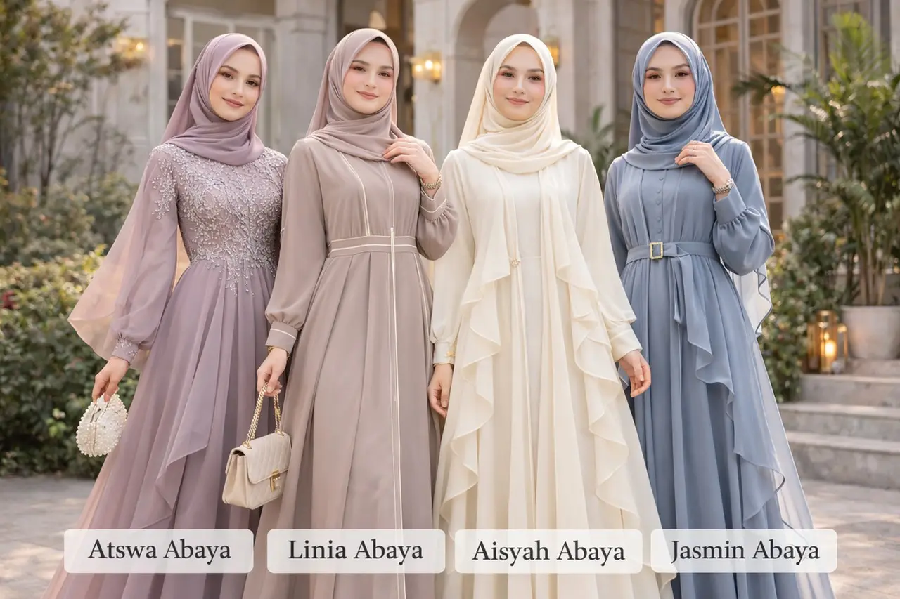 Tren Busana Muslim Lebaran 2026: Model Abaya dengan Material Premium dan Warna Burgundy Mendominasi