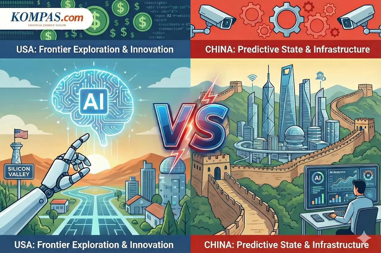 Ungkap Perbedaan Fundamental: China Bangun AI untuk Infrastruktur Nasional, Barat Kejar General Intelligence