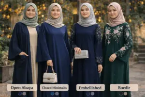 Uraikan Tren Gamis Lebaran 2026: Dari Open Abaya hingga Bordir Mewah untuk Tampilan Anggun dan Berkesan