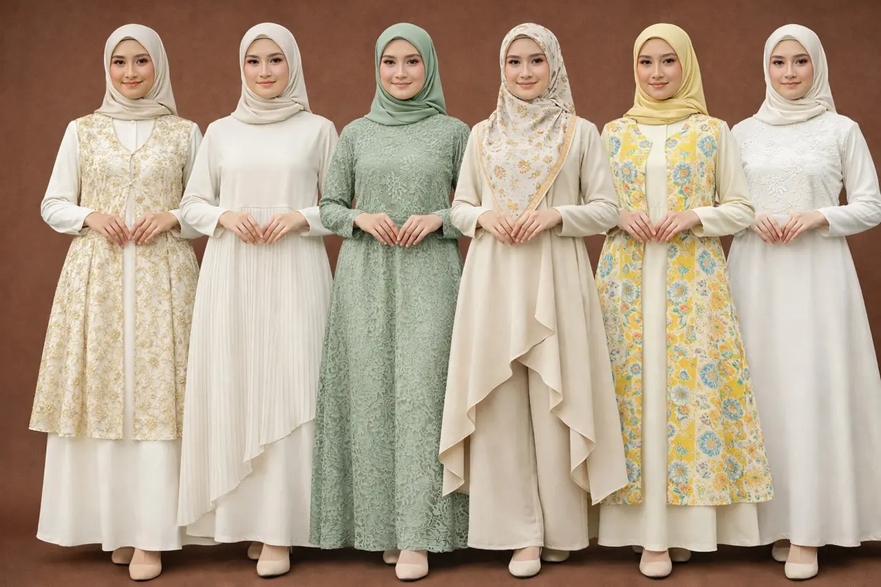 Uraikan Tren Busana Lebaran 2026: Dari Gamis Layering Stylish hingga Lace Modern yang Anggun