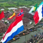 Bendera Peserta Piala Dunia 2026 Warnai Pesisir Pasuruan