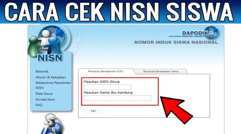 Cara Cek NISN Secara Online Berdasarkan Nama Siswa