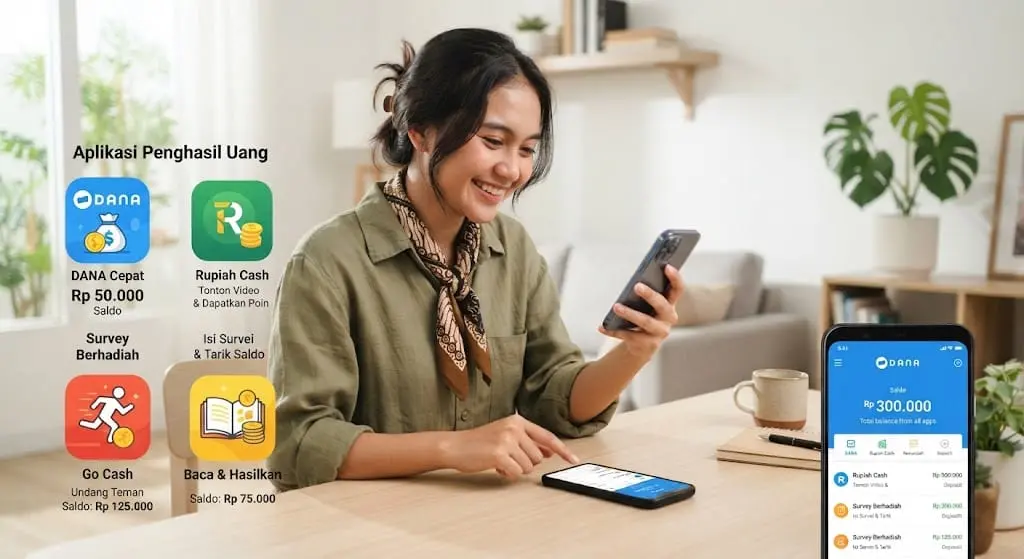 10 Aplikasi Penghasil Uang Gratis Rp100 Ribu Perhari Tanpa Modal
